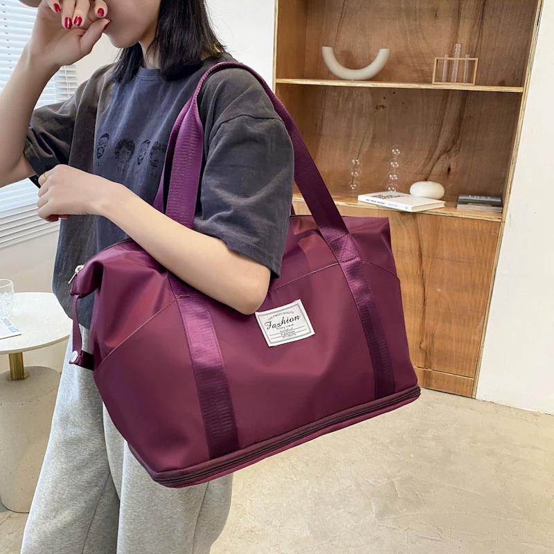 Capacious linen bag, handheld organizer bag for traveling, travel bag, oxford cloth