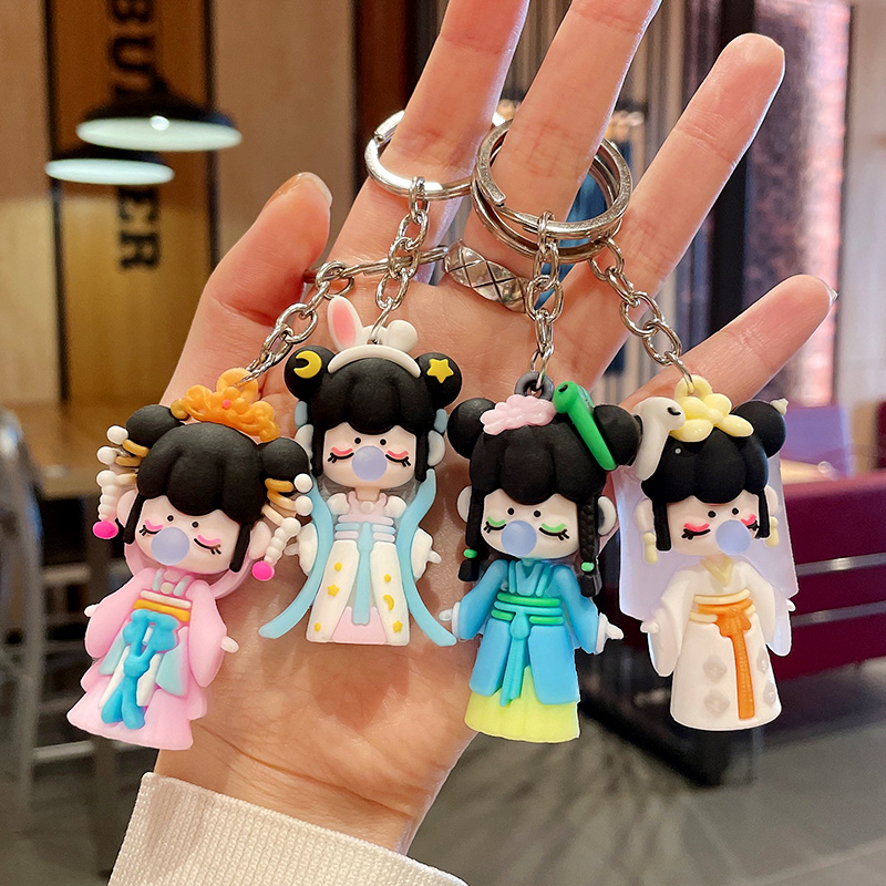 Bookpack hangs the girl's princess keys hanging bag pendant children's bag bag decorated cute cartoon doll