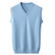 Ordos city-produced 100% pure cashmere vest mid-aged V-neck pullover sleeveless vester men's thickened base sweater