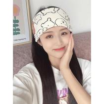 Fashionable confinement headband cute internet celebrity headscarf hat for pregnant women spring and summer breathable postpartum wide-brimmed maternal sweat-absorbent cotton