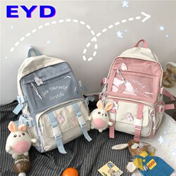 School Bag for Girls, Ins-Style Cute Korean Version, Suitable for High School, Middle School, and Elementary School Students from Grades Three to Six, Backpack