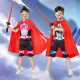 Mini Halloween Costumes for Children's Day, Agent Team Super Dinosaur Power Short-Sleeved Children's Performance Costume Set