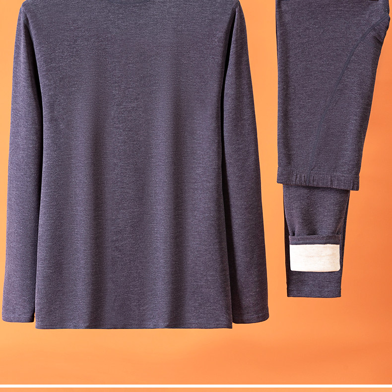 羊绒蚕丝德绒保暖内衣套装男士中高领加绒加厚发热秋衣秋裤男款冬详情28