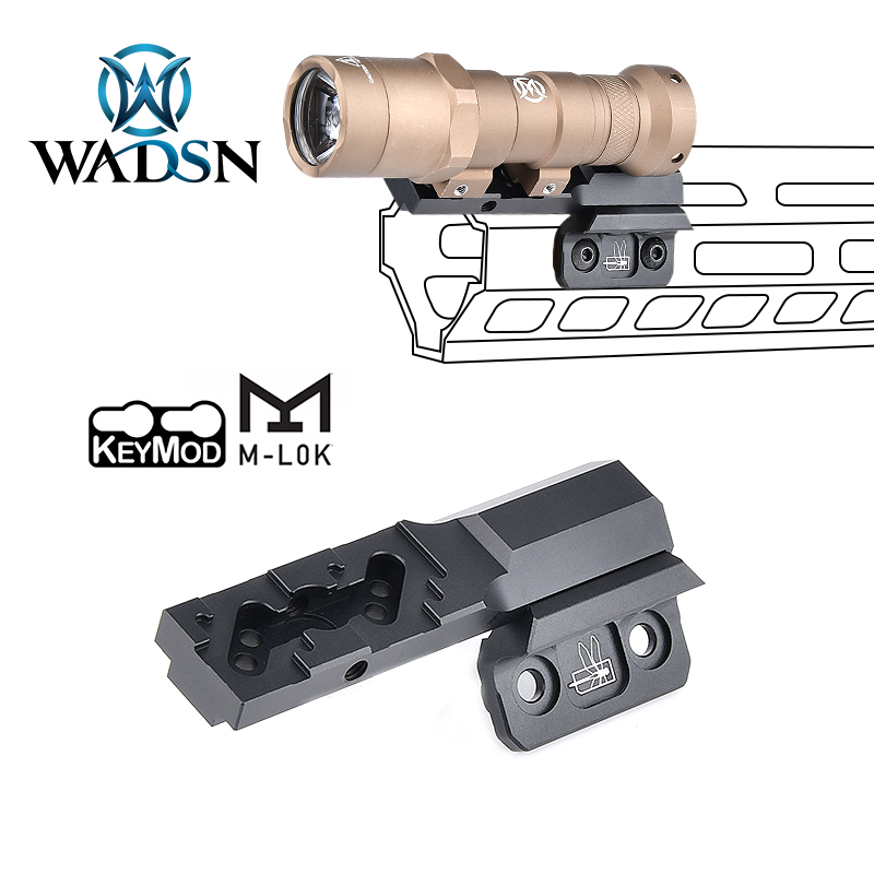 WADSN Waldson Thorntail Tactical M300M600 Flashlight Metal Side Extension Base Bracket MLOK