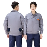 Летняя одежда с вентилятором, одеждой для кондиционирования, охлаждающей рабочей одеждой, мужской конструкционной площадкой для мужчин, зарядкой по защите труда