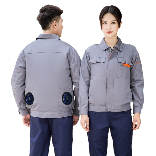 Летняя одежда с вентилятором, одеждой для кондиционирования, охлаждающей рабочей одеждой, мужской конструкционной площадкой для мужчин, зарядкой по защите труда