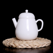 China White Horizontal Pot Thin Tire White Porcelain Teapot of Clay Pot ceramic Winner Cannon Mouth Pot large number tea maker Single pot