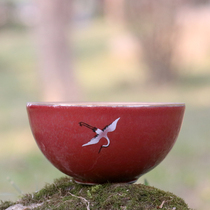 Rough pottery to burn Crystal Red suddenly look back on the cloud Cup kiln into the Japanese style Cup Tea Cup Tea Cup Cup Master Cup Single Cup