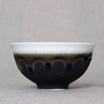 Flow glaze anti-mouth Cup kiln change Cup individual cup kung fu big ceramic tea set Cup Tea Cup Cup Tea Cup Master Cup