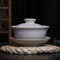 High-grade Ru kiln big number Cover bowl Ru porcelain kung fu tea set to respect tea cup three cup tea cup tea cup ceramic tea bowl