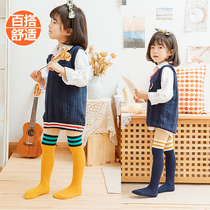Childrens pantyhose autumn and winter stripes College Korean girls wear leggings spring and autumn baby cotton socks