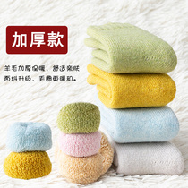 Childrens socks winter thickened wool socks warm cotton wool socks men and women baby towel cashmere socks