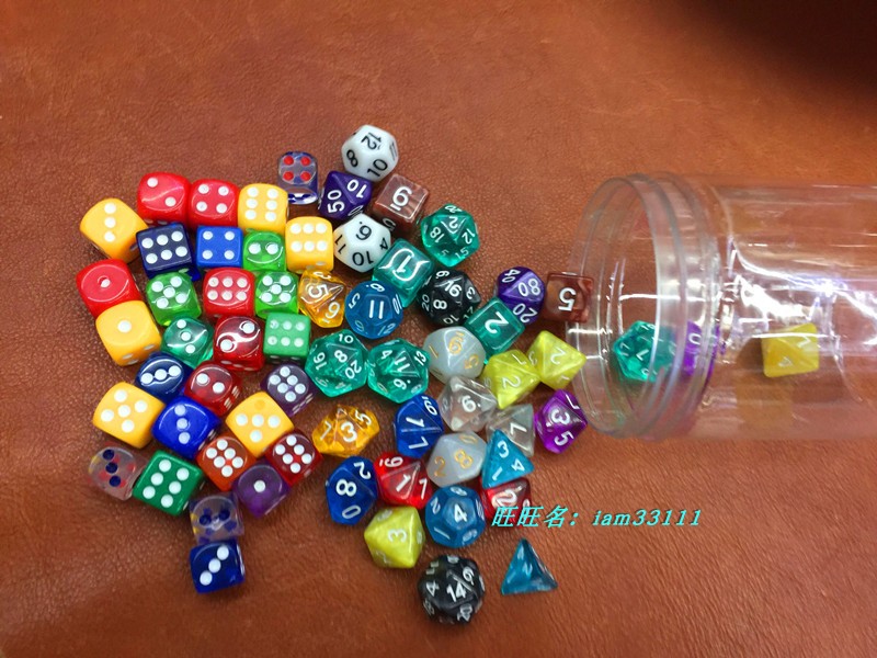 Enlightenment Early Childhood Puzzle Teaching Props Various Color Points Digital Multi-faceted Dice Sifted Son Beads Decoration