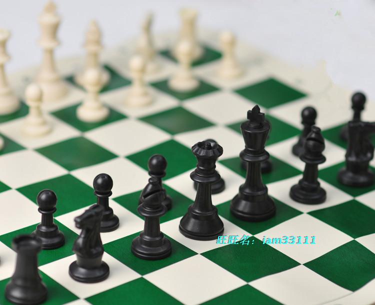 Race Special Leather Chess Chessboard 34CM43CM Plastic Pawns 3 Inch 3 8 Inch Bulk Suit