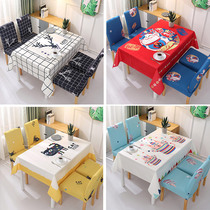 Net Red Girl table fabric cotton linen hipster waterproof anti-hot tablecloth ins rectangular writing table tea table