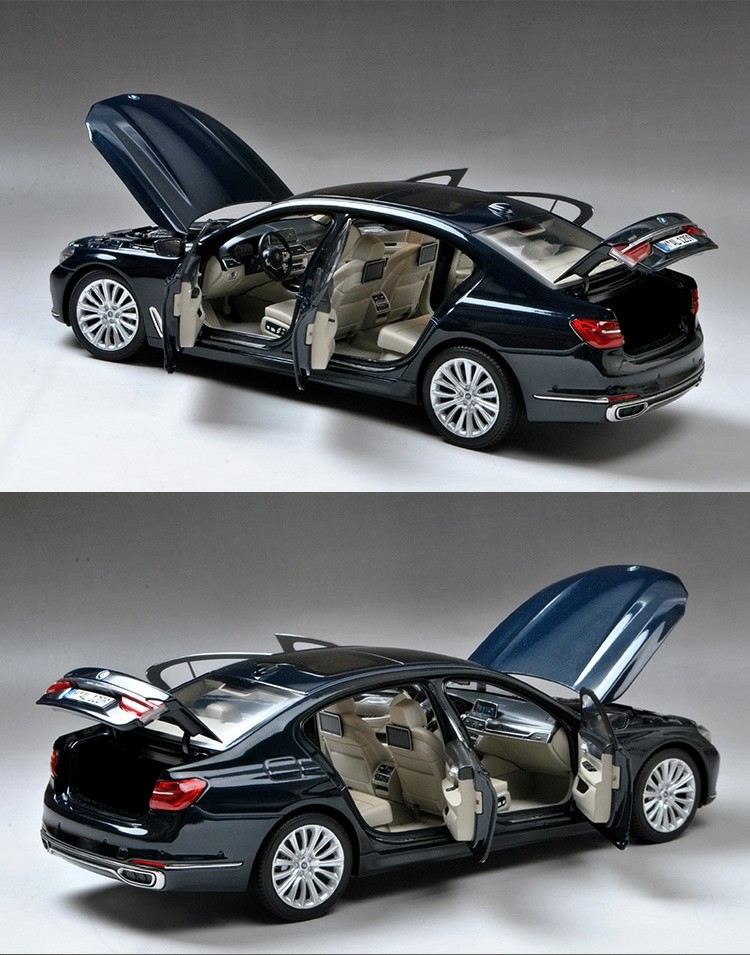 1/18 BMW All New 7 Series 750 Li 2017 Diecast Car Model Gifts Dark