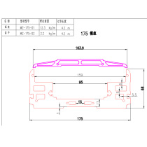 175 Wide base aluminum profile linear module linear slide slider slider robotic aluminum
