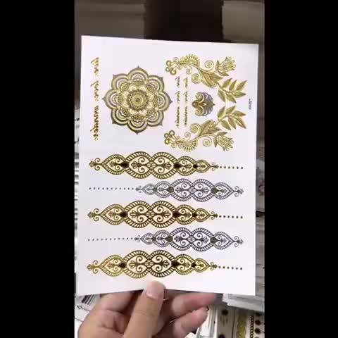 210*148mm Non toxic Diamond totem necklace tattoo for women girls