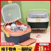 Feeding bottle containing box baby special draining frame storage drying rack dust-proof baby cutlery milk powder out-containing box