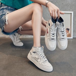 虹语儿韩版高帮小白鞋板鞋女厚底松糕休闲鞋