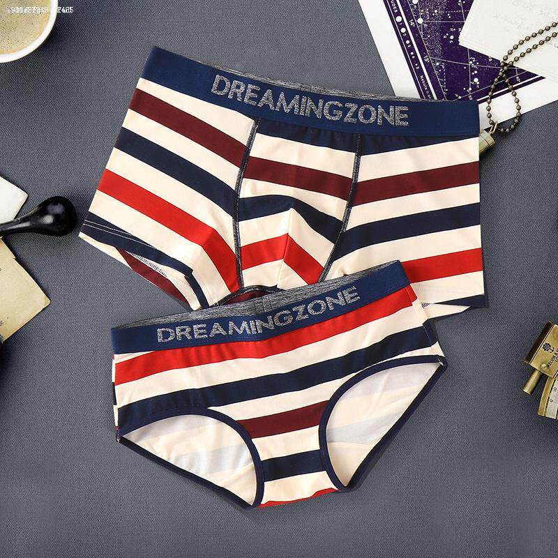 2 Dress Lovers Briefs Pure Cotton Sexy Men And Women Duo Cute Double Shorts Spice Hot Creative Suit-Taobao