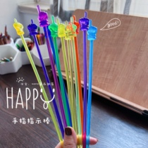 Stationery | Color random children refer to reading bar Kindergarten students finger reading points Read instructions Rod Teacher Teaching