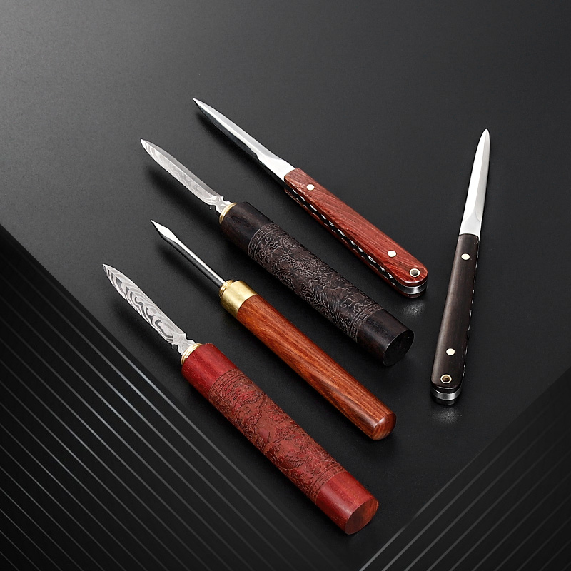 Tang Gongzi Ebony Pu'er tea knife Tea Needle tea Cone household tea set accessories solid wood tea cake pry knife tea art tools