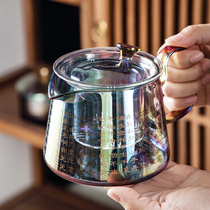 Glass Hearts Warp Teapot Household Large Capacity Heat Resistant Kung Fu Bubble Teapot Filter Liner Tea Water Separation Punch Tea