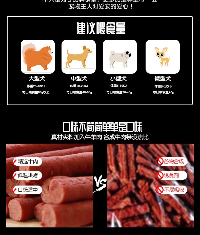 Dog Snacks Dog Beef Bars Chó nhỏ Giải thưởng đào tạo thú cưng Teddy Dog Snacks thức ăn cho chó zenith