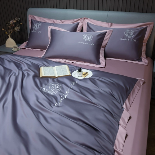 Высококлассный хлопковый комплект, современная простыня, пододеяльник, покрывало, 200 шт, 4 предмета, простой и элегантный дизайн
