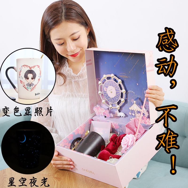 Print photo Diy custom heating discoloration Water mug idea Mark ceramic High temperature Female personality Do a picture encounter heat