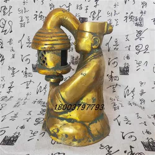Ancient Play Antique Bronze Ware West Ham gold bronze Changxin Palace Lamp J Pack Old High Stall Gift Office Pendulum