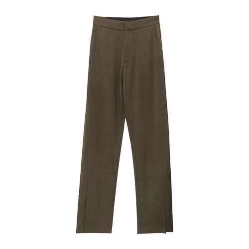 Костюм, осенние демисезонные штаны, свободный прямой крой, по фигуре