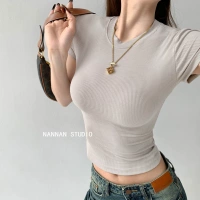 Хаки Грей (маленький круговой воротник)