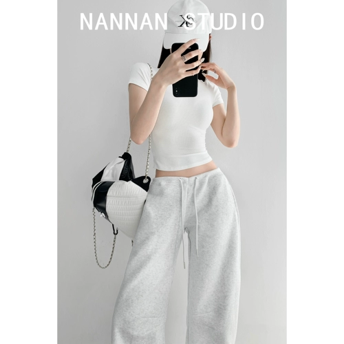 Летние штаны, на шнурках, по фигуре, свободный крой