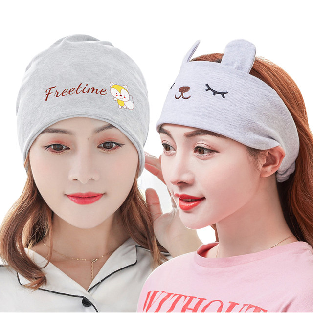 Confinement hat postpartum spring and autumn June 4 maternity hat maternity hat pure cotton hairband scarf breathable summer thin 5