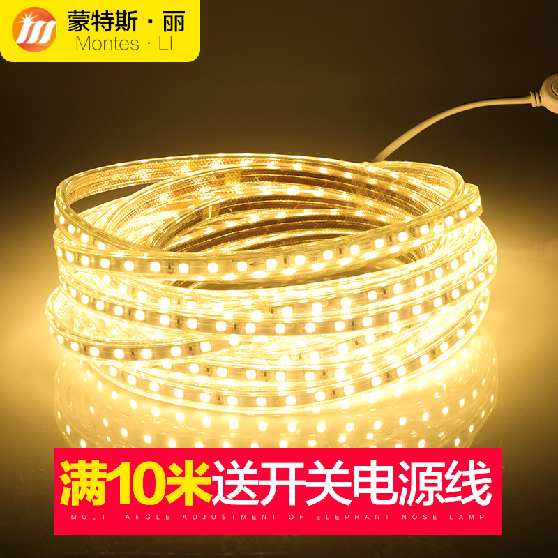 Montese LED light with home indoor 5050 Living room ceiling lighting 220v Bright Decorative Flexible Strip Lamp