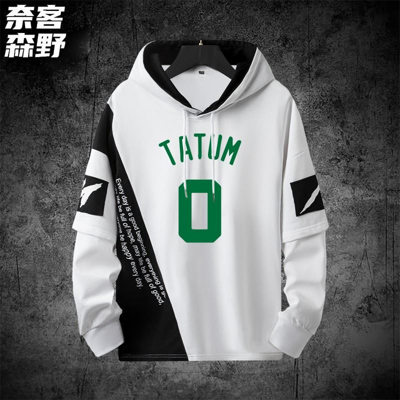 Basketball Training Uniform Celtics Tatum Sports Jersey American-Style Sweatshirt Men's Autumn and Winter Hooded Pullover