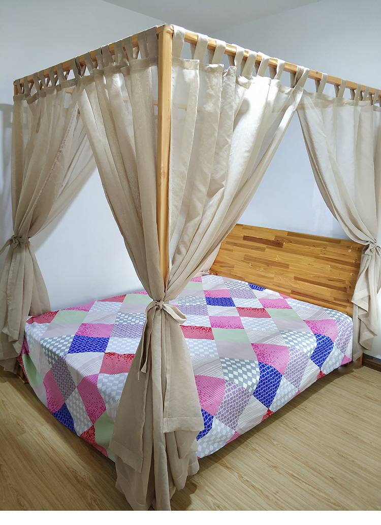 Tuỳ chỉnh bốn cột giường tán lớp vỏ Đông Nam gió Trung Quốc sạn theme American Inn rèm giường lưới tấm màn che manti - Bed Skirts & Valances rèm gỗ phòng ngủ