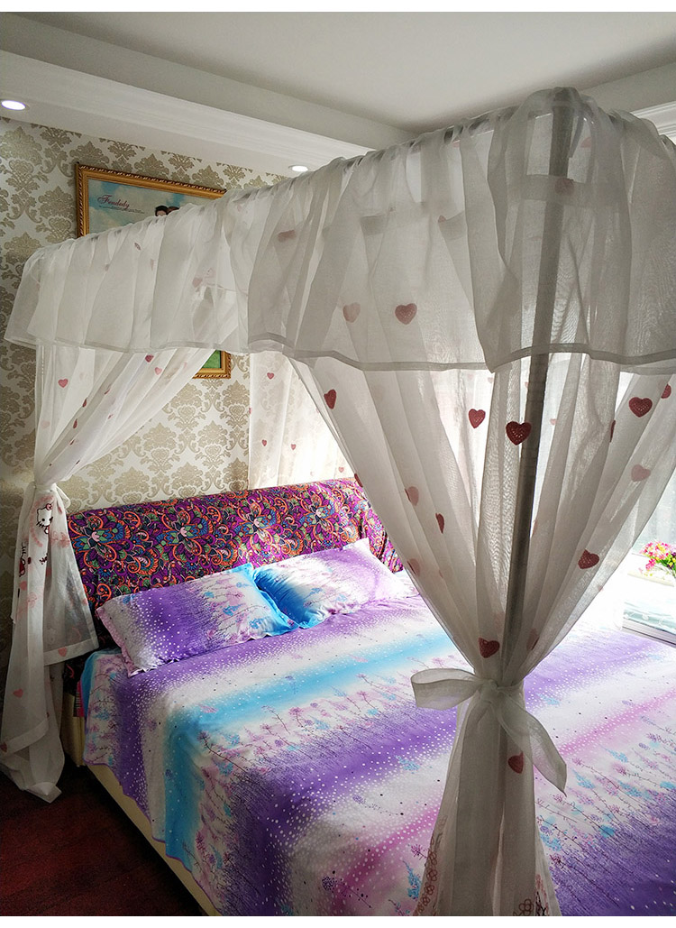 gió custom-made Đông Nam bốn cột giường tán lớp vỏ manti rèm cửa công chúa Triều Tiên giường cưới lãng mạn lanh muỗi ròng Shaman - Bed Skirts & Valances rèm quây giường