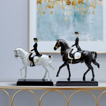 Inlen Wind Minimalist Equestrian Dressage Dressage Horse riding character Home Horse Pendulum pieces Living room Book Room Decorations