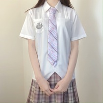 The beginning of the month of the original JK uniform genuine Japanese short-sleeved embroidery organ pleated womens white shirt