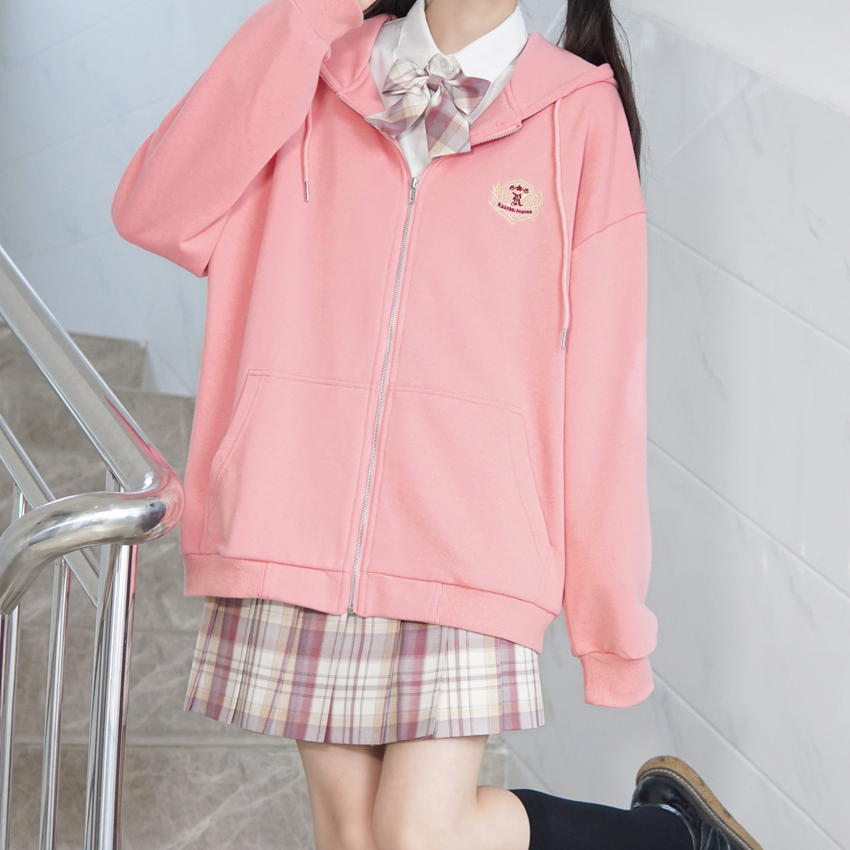 (Thorn article original)Saki leaf jk uniform genuine loose sweater Japanese cute section long-sleeved cardigan jacket autumn and winter