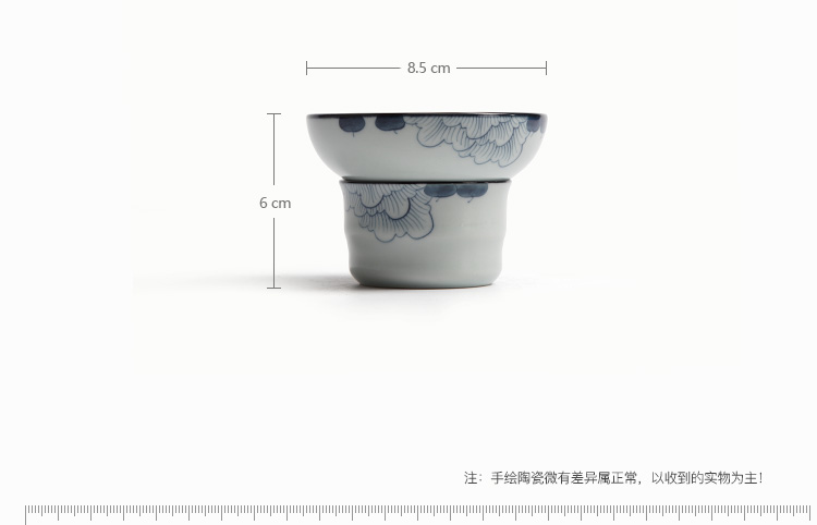 Mr [proprietary] nanshan hand - made hibiscus tea filter blue and white porcelain) Japanese tea filter by hand
