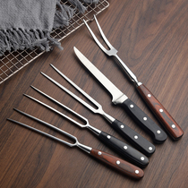 Stainless steel meat fork Big meat fork Lamb fork Cut meat fork pork fork Roast fork