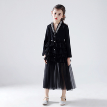 Childrens Gown Models Competition Clothing Girls Walking Show Children Mold Fashion Boomers Fashion high-end suits moderators acting out clothes