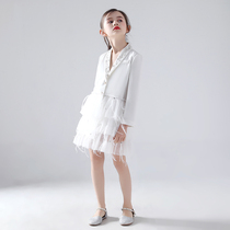 Childrens gown models walking show costumes parent-child female clothing little girl suits fashion Western-style girls performance Chaumen