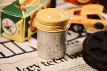 Kodak small aluminum can 135 storage can 1960s collection cassette 135 film can Kodak relief