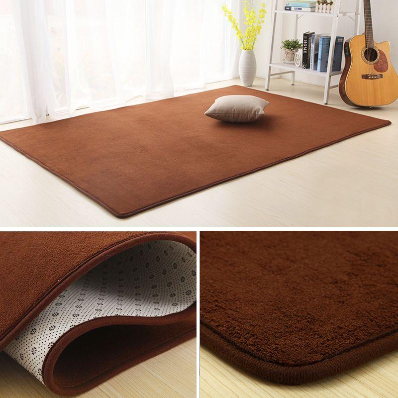 European brown carpet Classical coffee black Simple household dark gray Leave-in solid color tent TV cabinet Bed edge