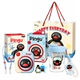 [Стиль дайвинга] Летняя соломенная чашка Pingu + веер Pingu Polaroid + подарочный пакет [Летний рекламный пакет 1]